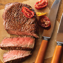 Lemon-Pepper Seasoned Ribeye Filets with Roasted Tomatoes